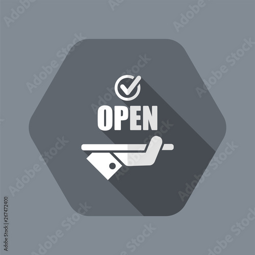 Full time open - Shop services 7/24 - Vector web icon