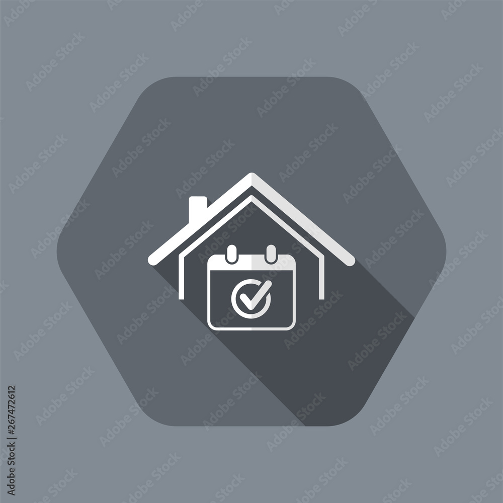 Checking appointment - Vector web icon Checking appointment - Vector web icon