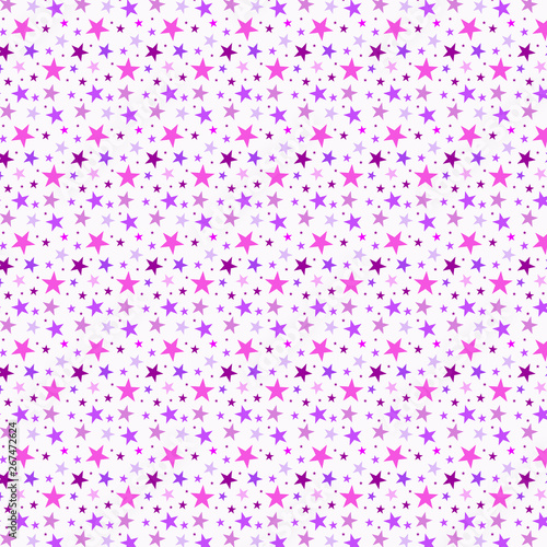 Colorful stars seamless pattern on a white background. It can be use for valentines day wrapping paper or wedding invitation card background.