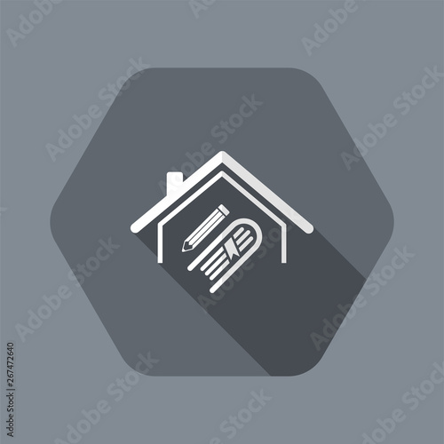 Library or school concept - Vector web icon