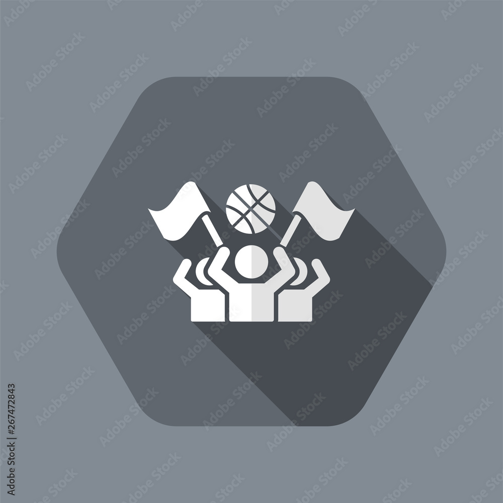 Sport supporters - Crowd of fans - Vector web icon Sport supporters - Crowd of fans - Vector web icon