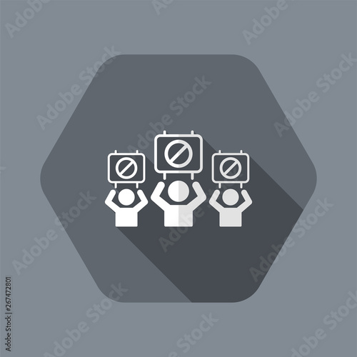 Protest for the stop - Vector web icon