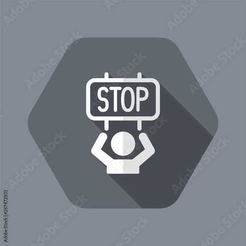 Protest for the stop - Vector web icon