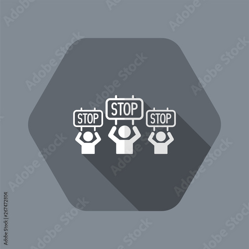 Protest for the stop - Vector web icon