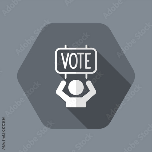 Electoral supporters - Vector web icon