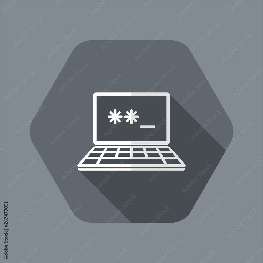 Private account - Password - Vector web icon Private account - Password - Vector web icon