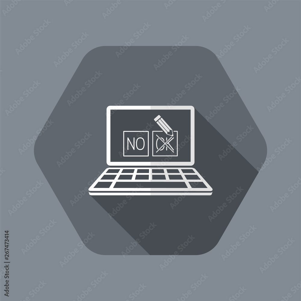 Check web option - Approve or decline - Vector flat icon Check web option - Approve or decline - Vector flat icon