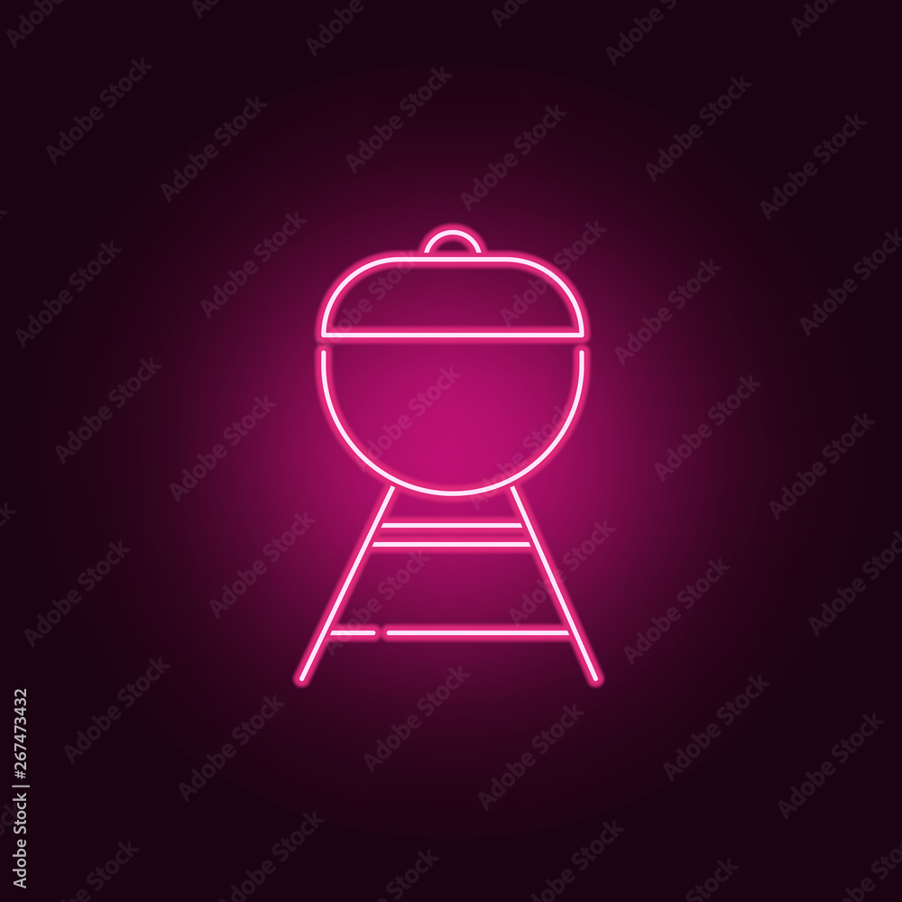 Barbecue neon icon. Elements of Kitchen set. Simple icon for websites, web design, mobile app, info graphics Barbecue neon icon. Elements of Kitchen set. Simple icon for websites, web design, mobile app, info graphics