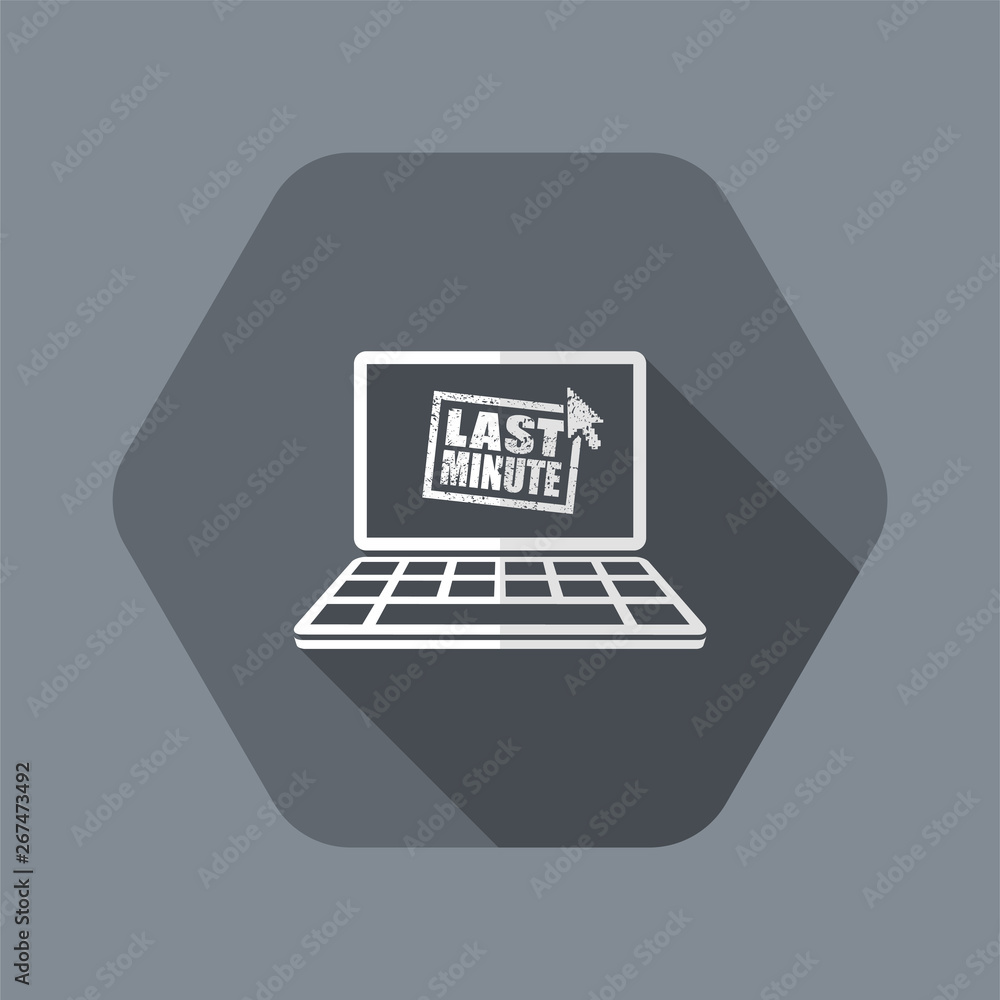 Last minute web grunge stamp link button - Vector flat icon Last minute web grunge stamp link button - Vector flat icon