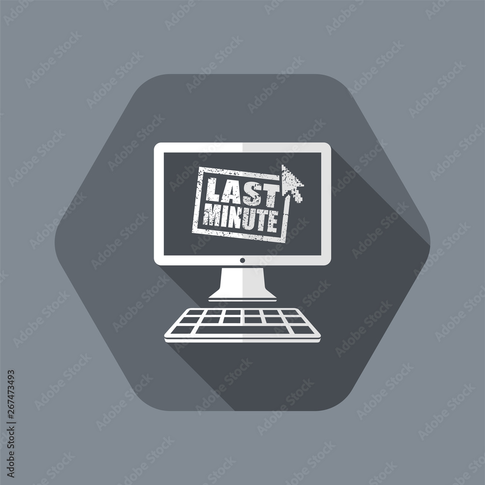 Last minute web grunge stamp link button - Vector flat icon Last minute web grunge stamp link button - Vector flat icon