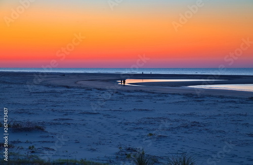 A beautiful sunrise off the coast of St Simons Island in Georgia