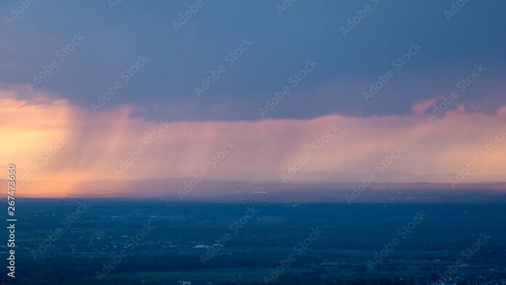 sunset over the black forest