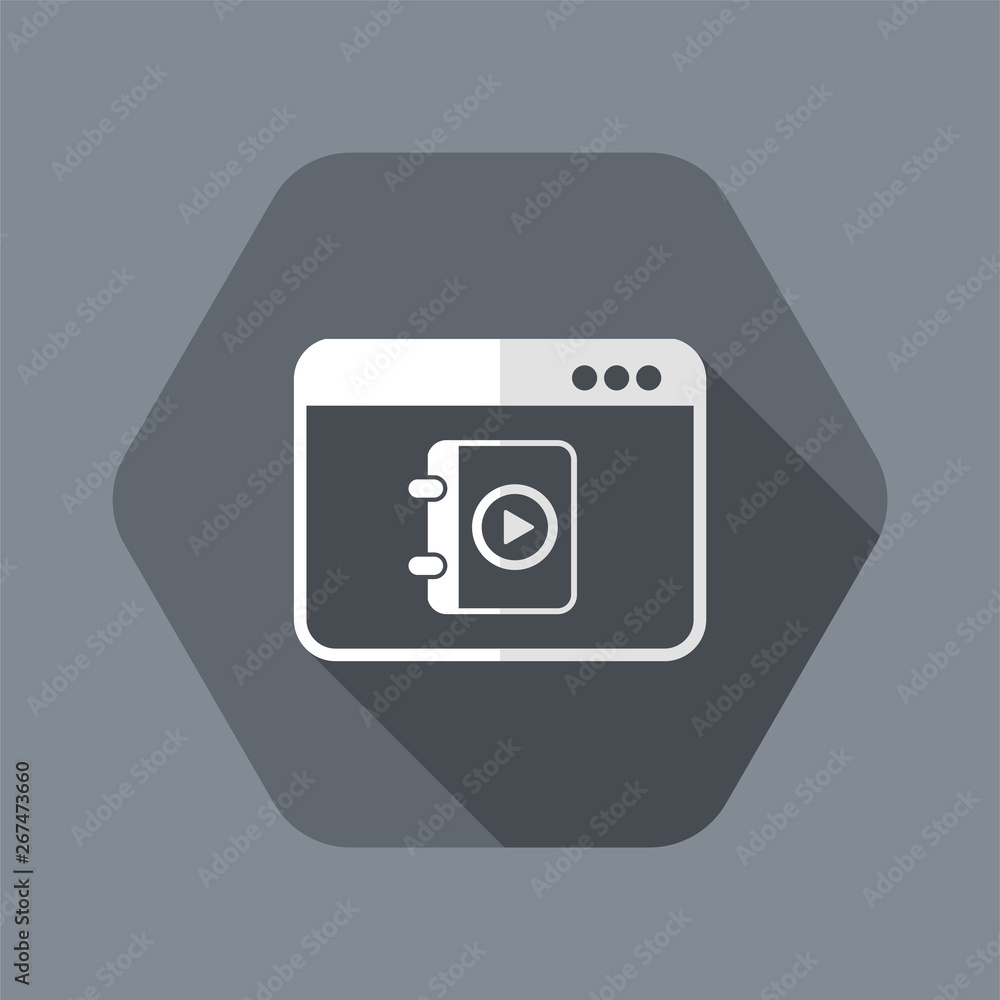Playlist application - Vector flat icon Playlist application - Vector flat icon