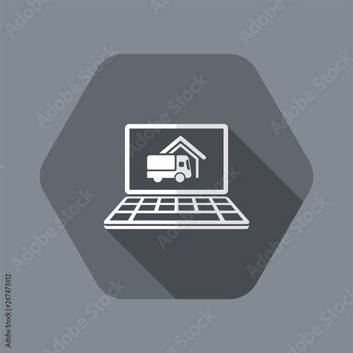 Transport shop service - Vector flat icon