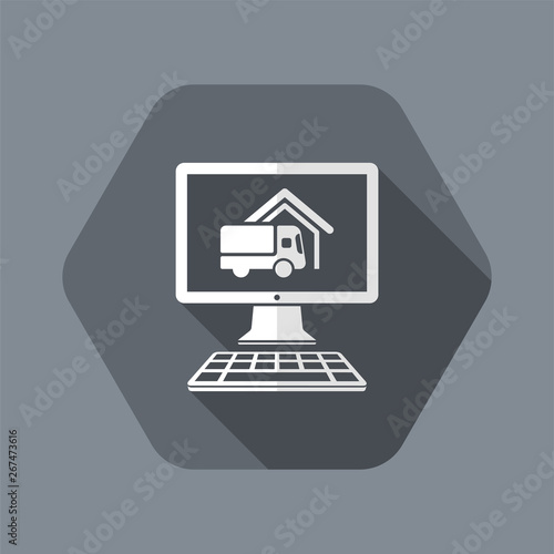 Transport shop service - Vector flat icon