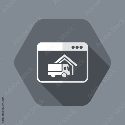 Transport shop service - Vector flat icon
