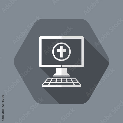 Religious online services - Vector flat icon