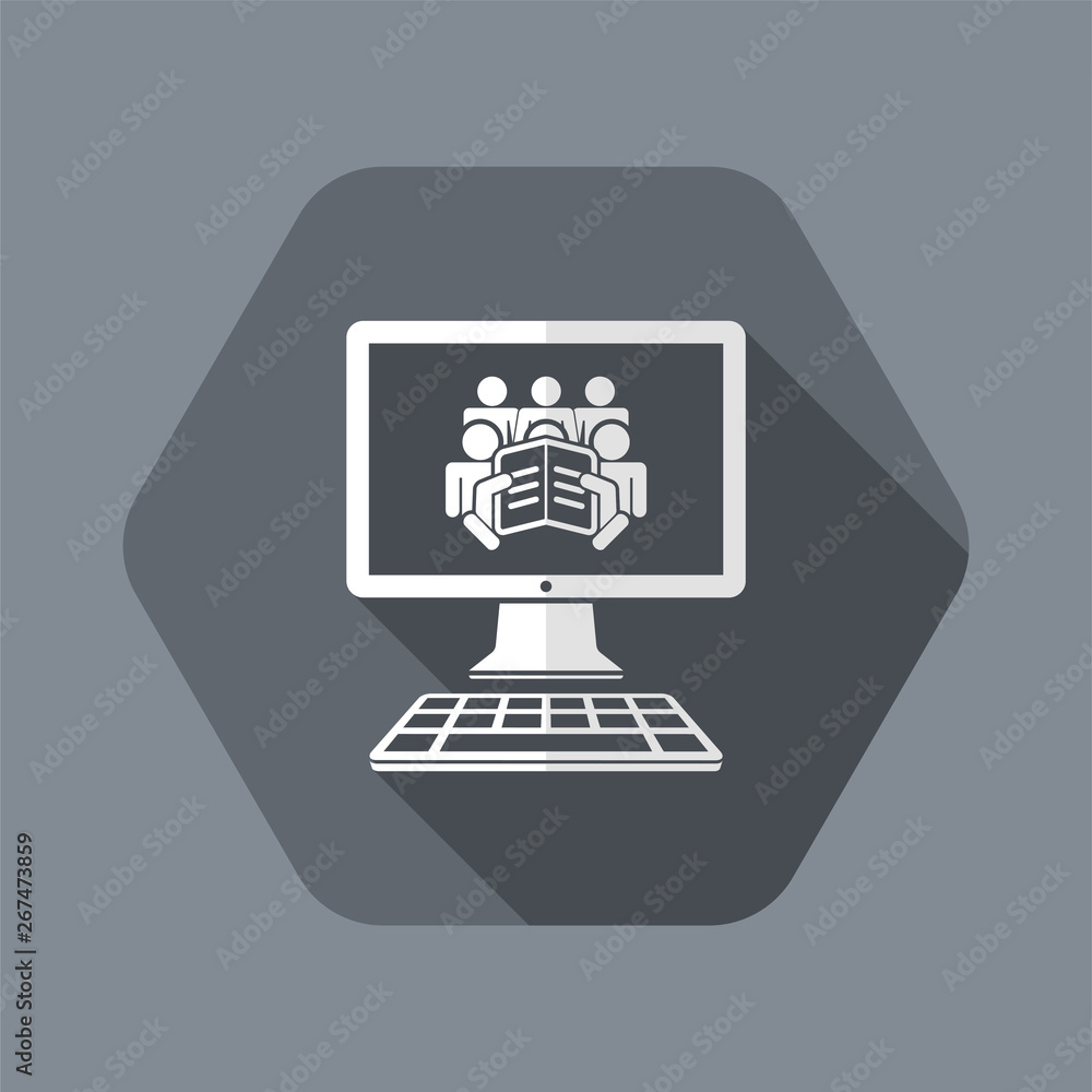 Reading web services - Vector flat icon Reading web services - Vector flat icon