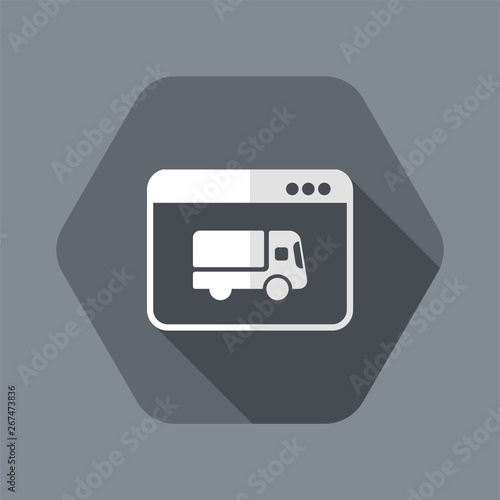 Home delivery - Internet buy - Vector flat icon