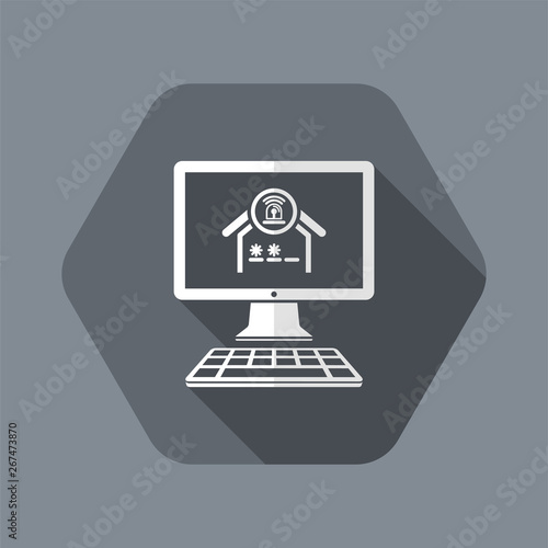 Smart home- Alarm protection - Vector flat icon
