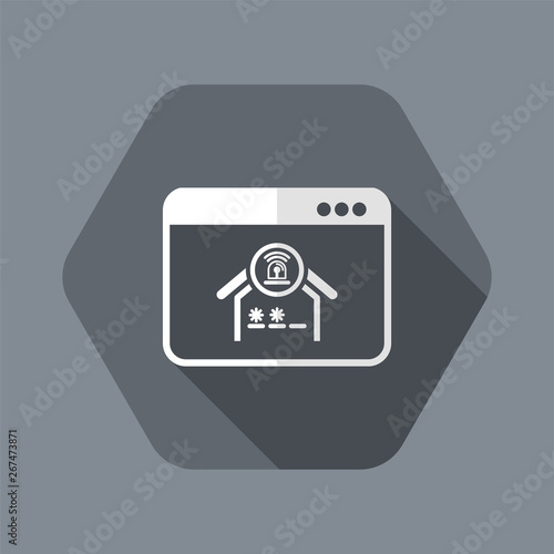 Smart home- Alarm protection - Vector flat icon