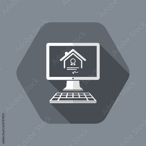 Residential document service - Vector flat icon