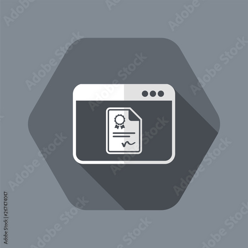 Online document service - Vector flat icon