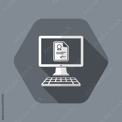 Online document service - Vector flat icon