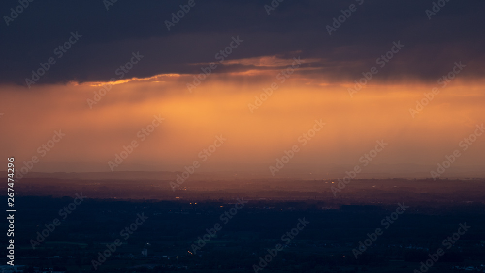 Fototapeta premium sunset over the black forest