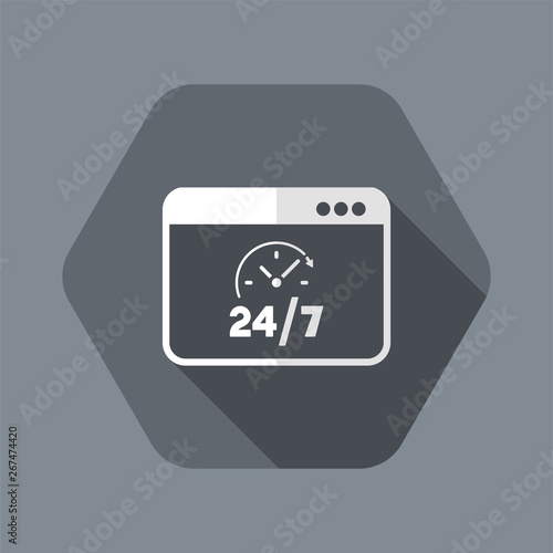 Everyday full time web services - Vector flat icon
