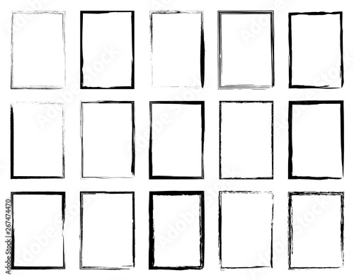 Grunge frame collecton. Grounge border set. Vector