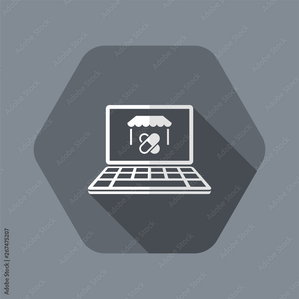 Pharmacy online - Vector flat icon Pharmacy online - Vector flat icon