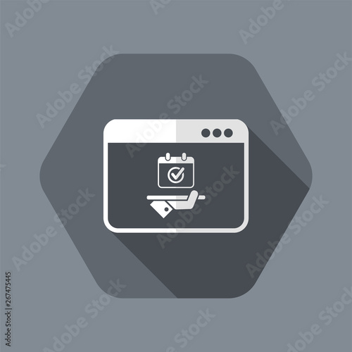 Appointment date online - Vector flat icon