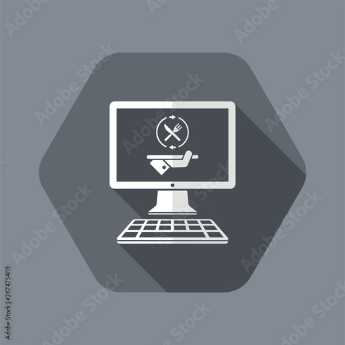 Fooding full web services - Vector flat icon