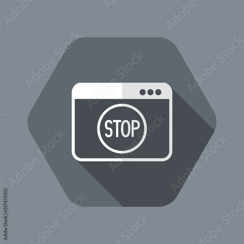Stop signal - Vector icon for computer website or application