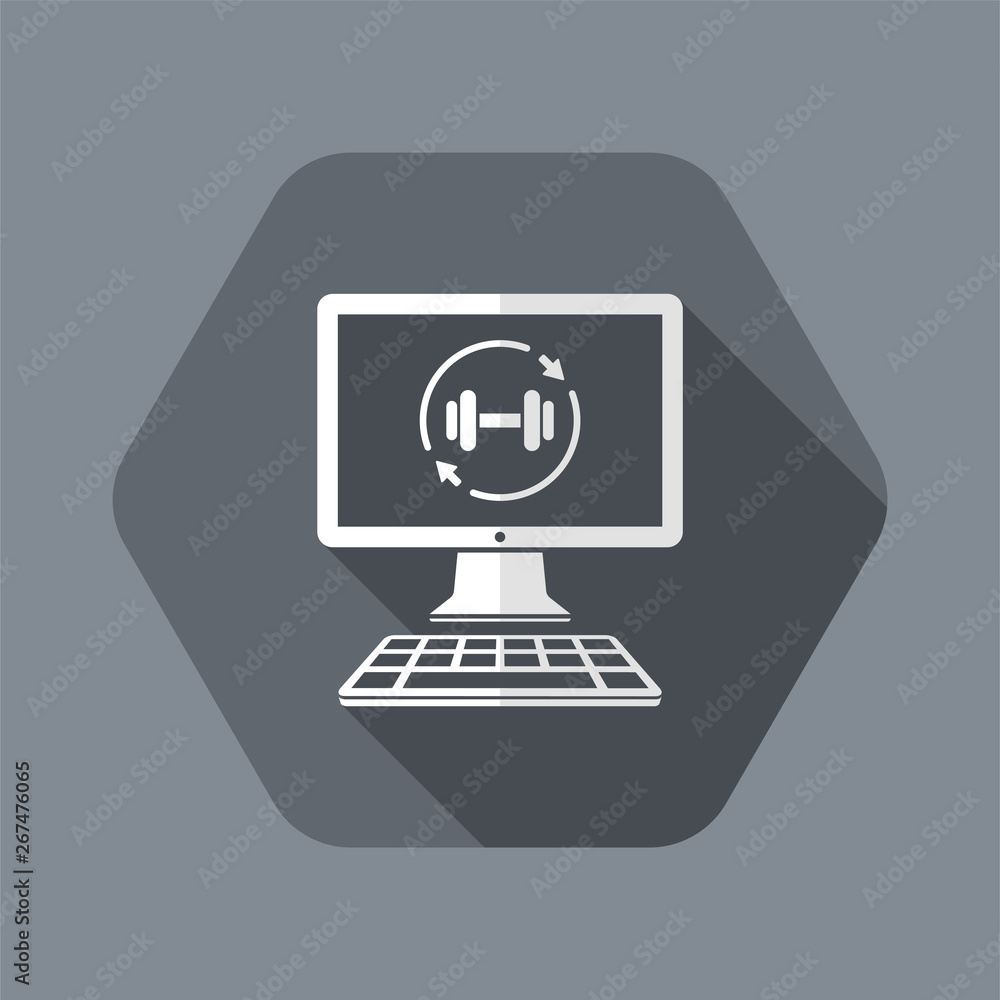 Gym workout page - Vector icon for computer website or application Gym workout page - Vector icon for computer website or application