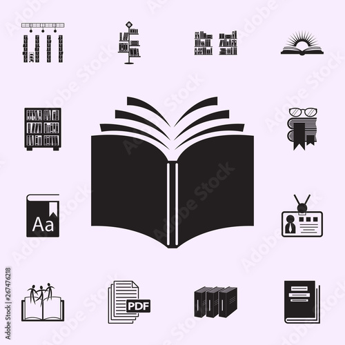 log book icon. Library icons universal set for web and mobile