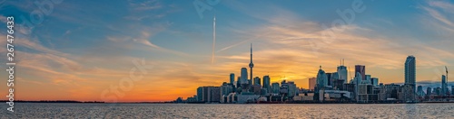 Obraz na płótnie Toronto Sunset II w salonie