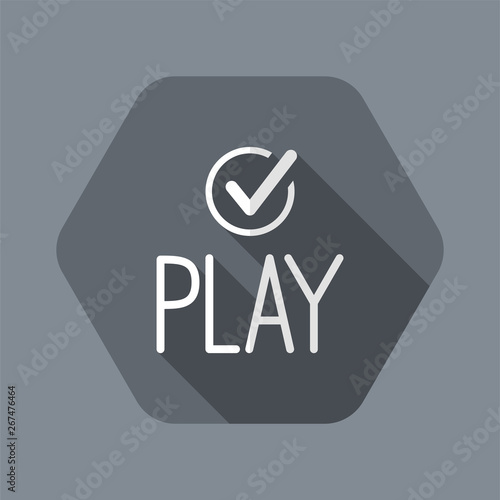 Play button - Vector icon for computer website or application