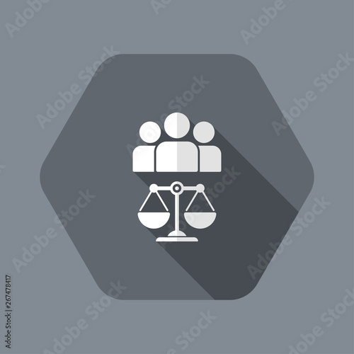 Legal equality concept icon