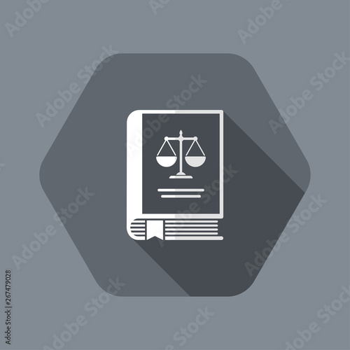 Law book flat icon
