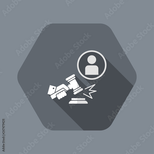 Icon of defendant and sentence