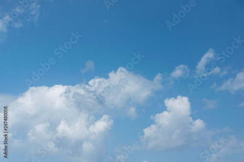 blue sky with white clouds on a sunny day