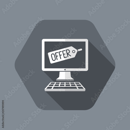 Promo online concept icon