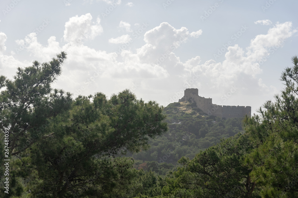 Ruins of the castle of Kritinia in Rhodes