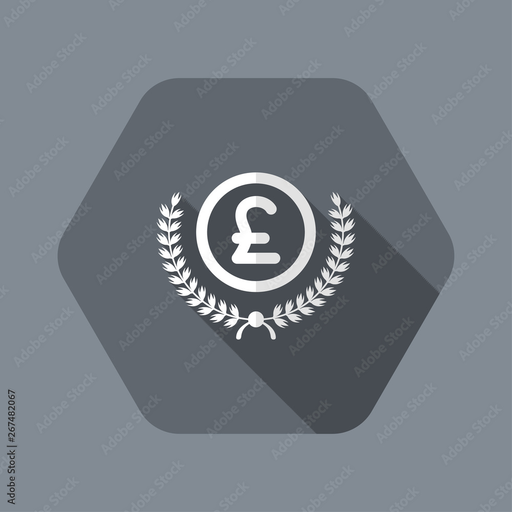 Laurel wreath with Sterling symbol