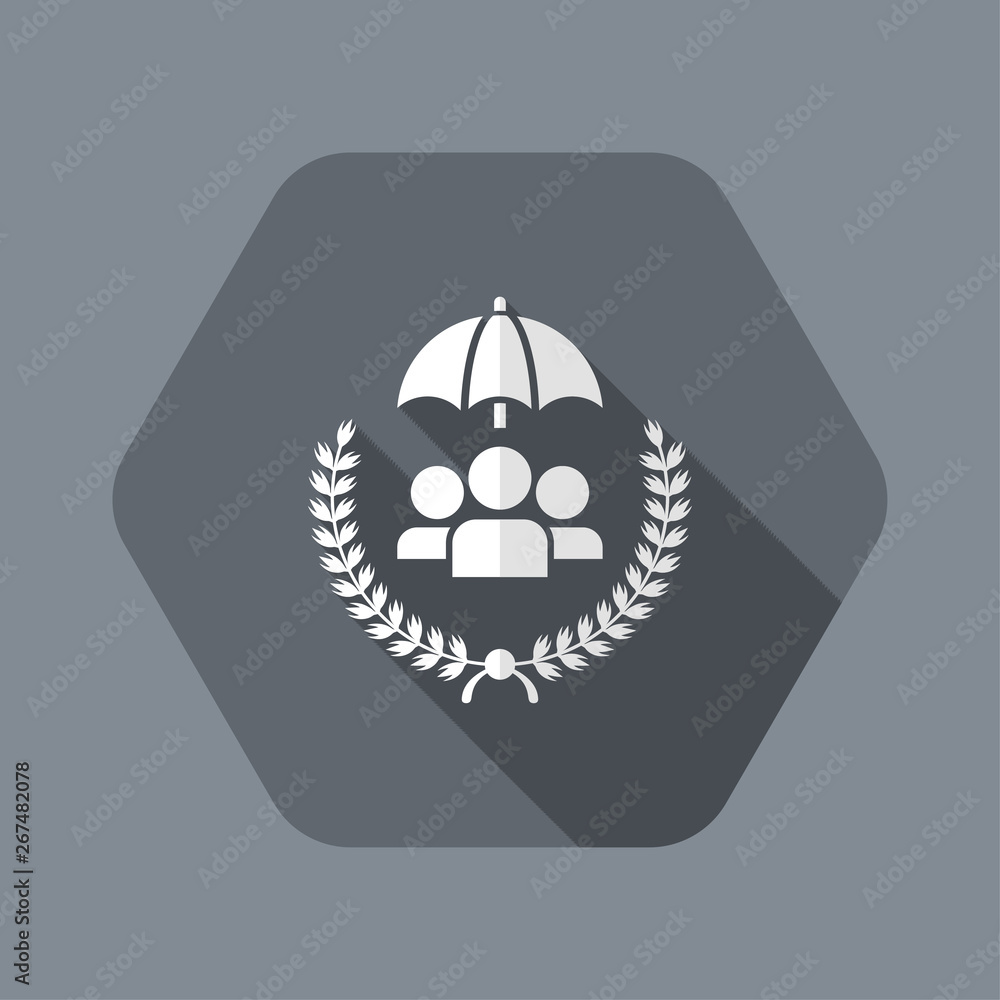 Obraz premium Human insurance protection icon