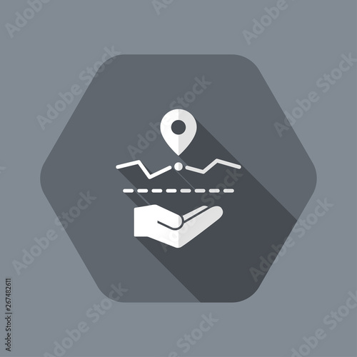 Road travel assistance icon