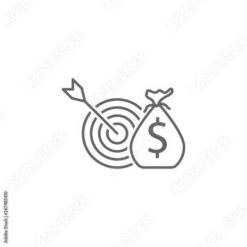 Digital business  target icon. Element of digital business icon. Thin line icon for website design and development  app development. Premium icon
