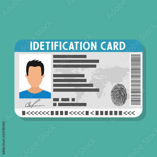 The idea of personal identity. ID card, Identification card, identity verification, person data.
